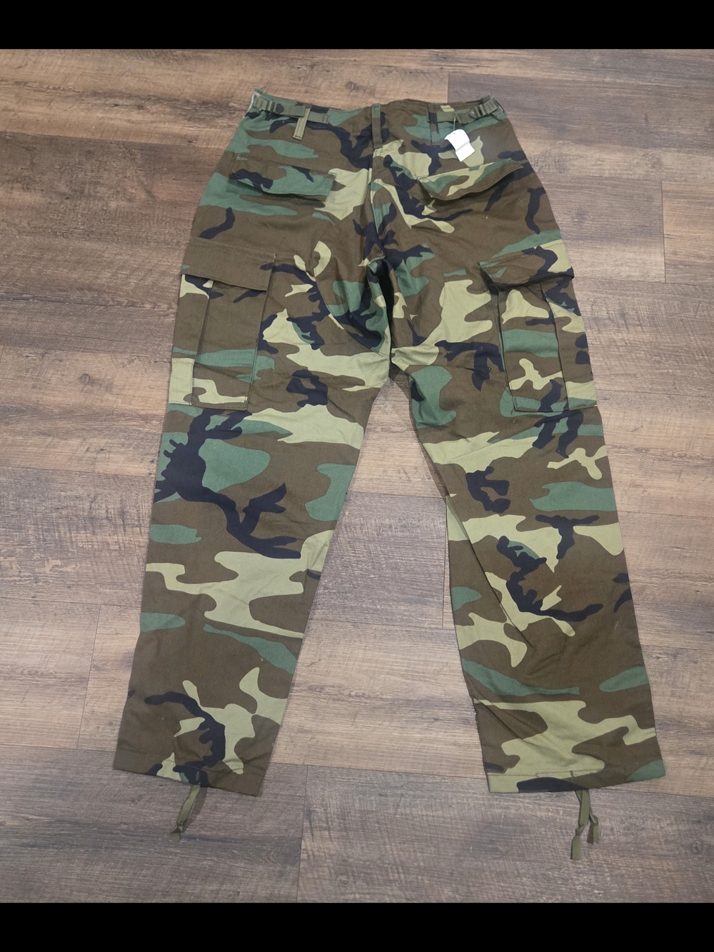 Woodland Camo Cargo Pants - Green / Brown / Black - Picture 2 of 6